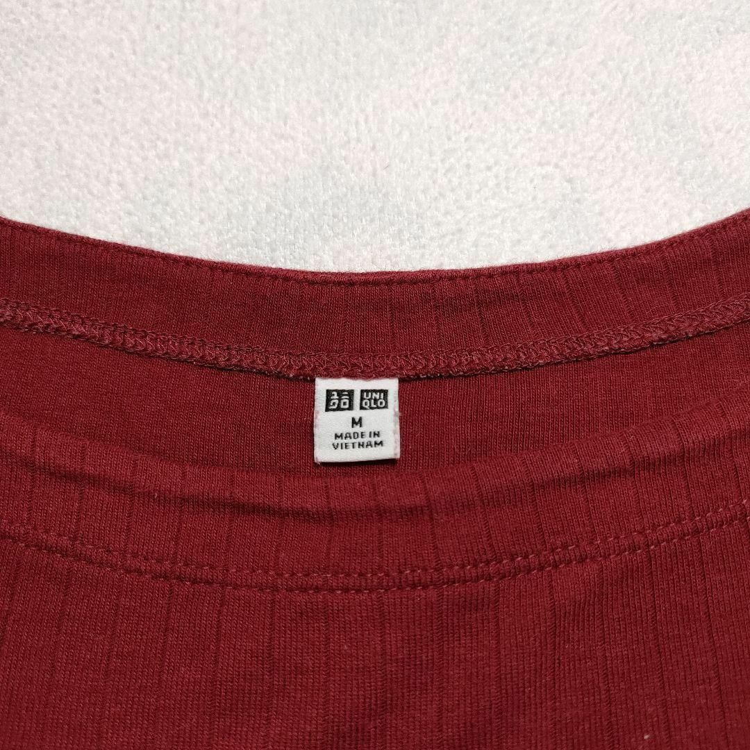 UNIQLO(ユニクロ)のUNIQLO ユニクロ (M)　ボートネックT　5分袖 レディースのトップス(Tシャツ(半袖/袖なし))の商品写真