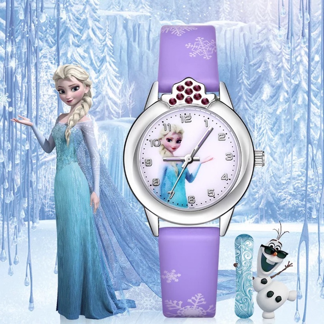 Disney(ディズニー)の【人気】アナと雪の女王の腕時計 新品 パープル キッズ/ベビー/マタニティのこども用ファッション小物(腕時計)の商品写真