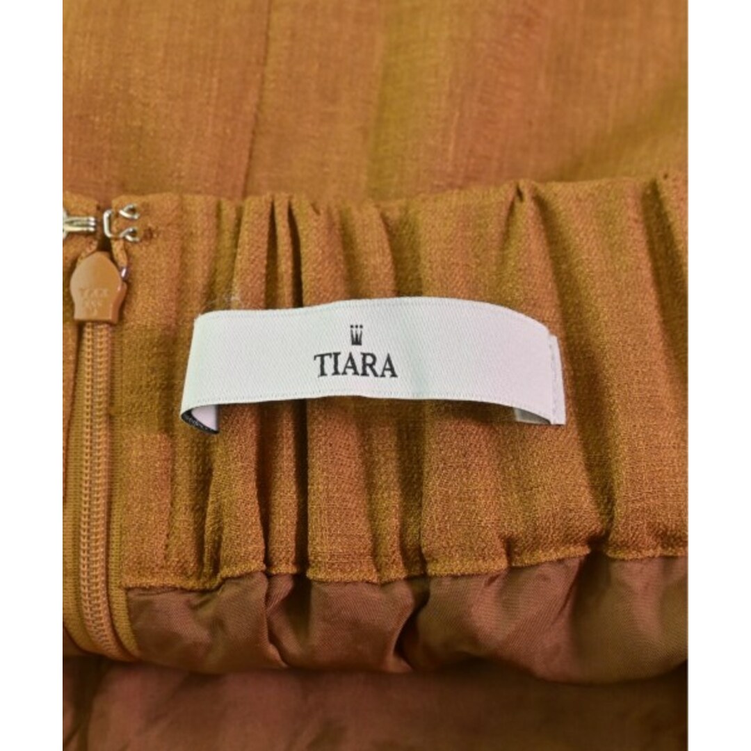 tiara(ティアラ)のTiara ティアラ ロング・マキシ丈スカート 3(L位) 茶 【古着】【中古】 レディースのスカート(ロングスカート)の商品写真