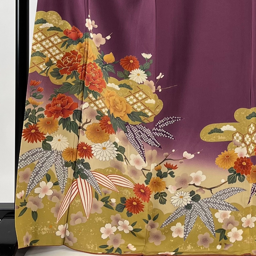 バイセル帯振袖 美品 秀品 身丈159cm 裄丈69cm 正絹