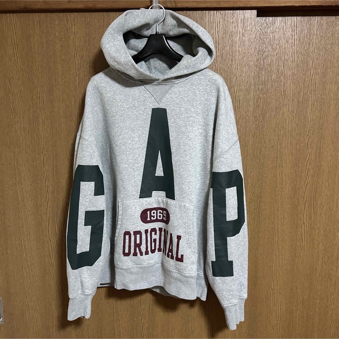 大きめM！要サイズ確認！ GAP ギャップ 古着デカロゴスウェットパーカー