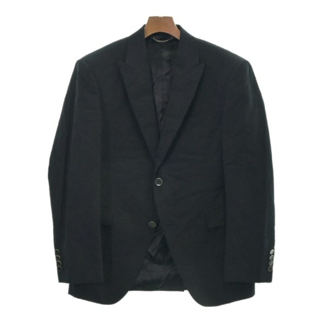 LOUIS VUITTON テーラードジャケット 50(XL位) 黒(総柄)春夏ポケット