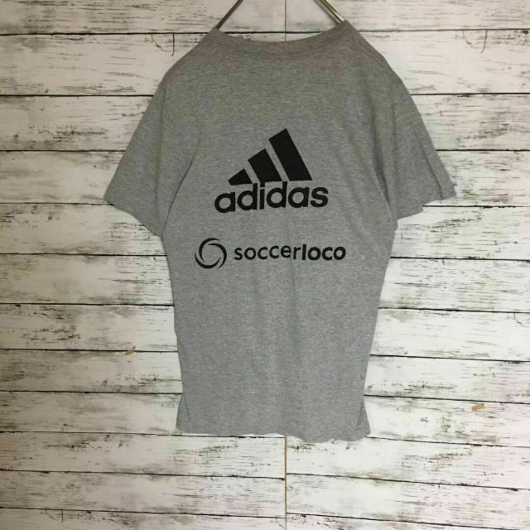 adidas(アディダス)の【背面ビッグロゴ有り】アディダス　半袖両面プリントTシャツ　人気灰色　K274 メンズのトップス(Tシャツ/カットソー(半袖/袖なし))の商品写真