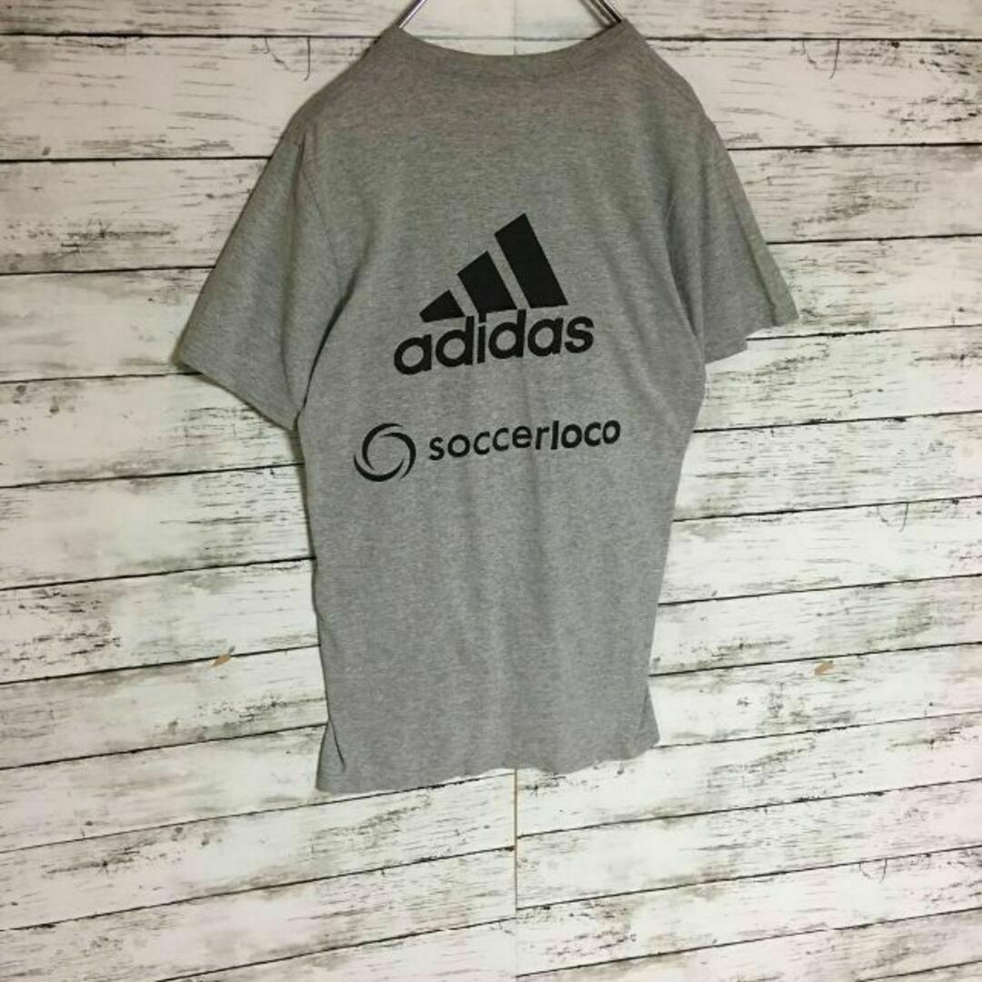 adidas(アディダス)の【背面ビッグロゴ有り】アディダス　半袖両面プリントTシャツ　人気灰色　K274 メンズのトップス(Tシャツ/カットソー(半袖/袖なし))の商品写真