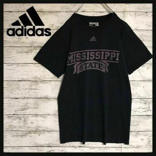 アディダス(adidas)の【人気定番】アディダス　ビッグプリントTシャツ　美品　黒　K301(Tシャツ/カットソー(半袖/袖なし))