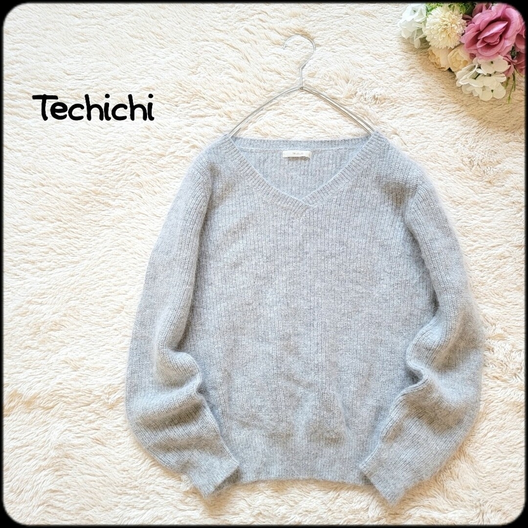 Techichi - テチチ○ふわふわアンゴラ混♪美品シャギーVネック長袖