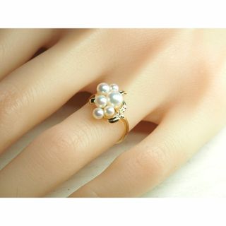 ミキモト(MIKIMOTO)のMIKIMOTO　ミキモト　素敵な極上天然アコヤ本真珠　リング　K18YG(リング(指輪))