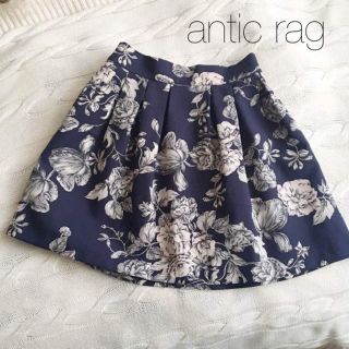 アンティックラグ(antic rag)のantic rag 花柄スカート(ミニスカート)