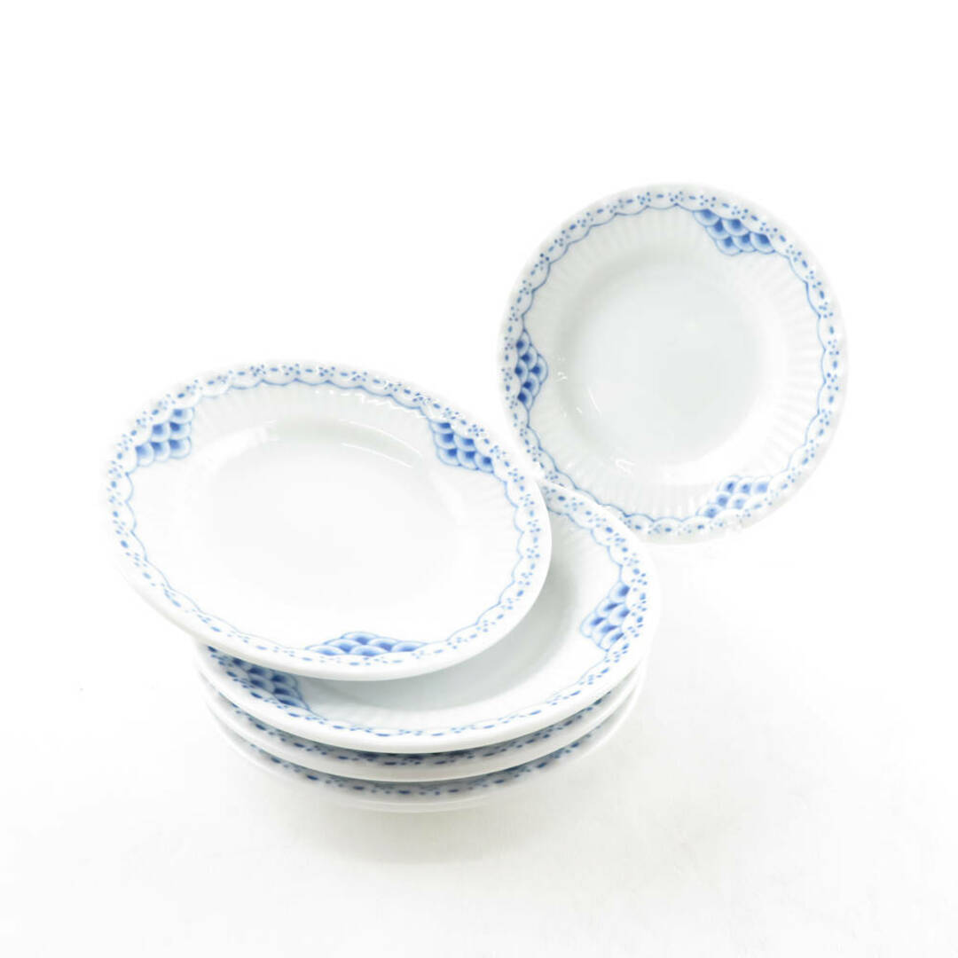 未使用 ROYAL COPENHAGEN ロイヤルコペンハーゲン プリンセス 小皿 5枚 セット 11cmプレート 銘々皿 ソース SO849B4インテリア/住まい/日用品