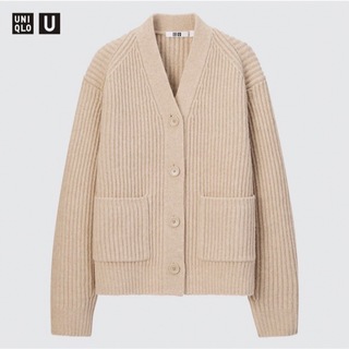 ユニクロ(UNIQLO)のUNIQLO U ユニクロ ユー　プレミアムラムリブカーディガン（長袖）(カーディガン)