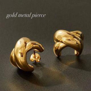 gold metal pierce(ピアス)