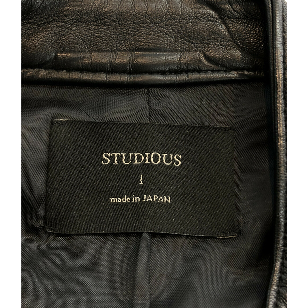 STUDIOUS(ステュディオス)のステュディオス STUDIOUS シングルライダースジャケット メンズ 1 メンズのジャケット/アウター(ライダースジャケット)の商品写真