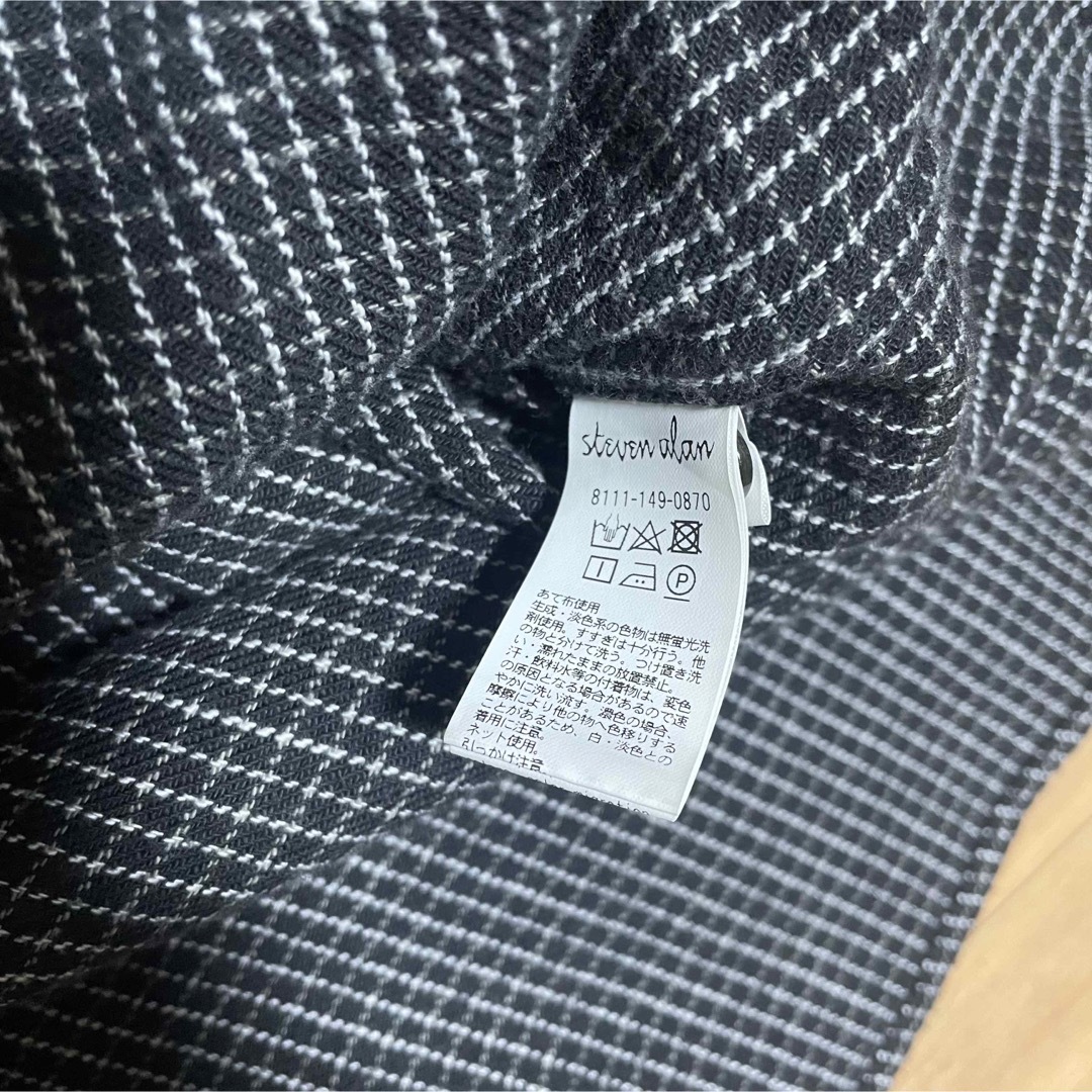 steven alan(スティーブンアラン)のスティーブンアラン　ネルシャツ　ブラック　チェック　M ボタン メンズのトップス(シャツ)の商品写真