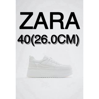 ZARA - 【完売商品】ZARA プラットフォーム スニーカー 白 ホワイト