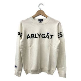 パーリーゲイツ(PEARLY GATES)の美品 パーリーゲイツ カシミヤクルーネックニット セーター メンズ S(ニット/セーター)