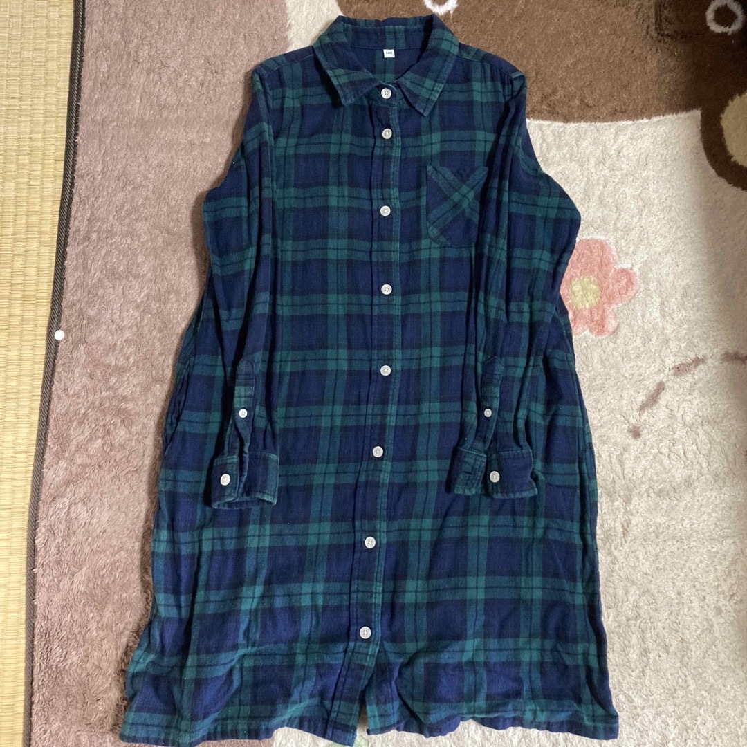 MUJI (無印良品)(ムジルシリョウヒン)の140 シャツワンピース キッズ/ベビー/マタニティのキッズ服女の子用(90cm~)(ワンピース)の商品写真