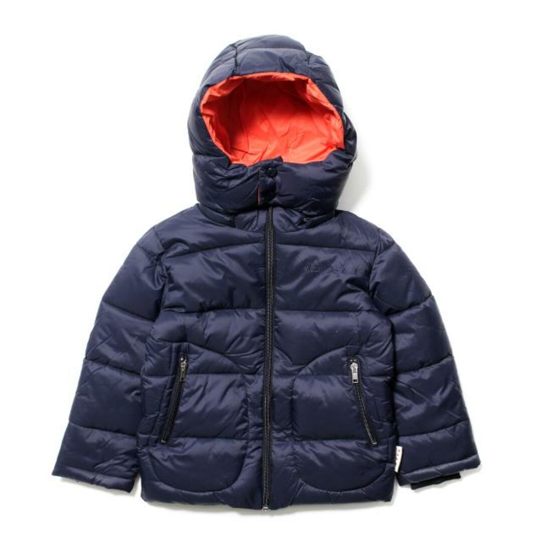 【新品未使用】 MARNI マルニ キッズ ナイロンジャケット フーディ パーカー MJ22U M00913M00LY 【6A/NAVY/ORANGE】ナイロン100％裏地