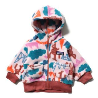 パタゴニア(patagonia)の【新品未使用】 patagonia パタゴニア キッズ ベビー フリース パーカー フーディー BABY SYNCH CARDIGAN 60093 【12M(12ヶ月)/GUANACO FIESTA PEACEFUL PINK】(その他)