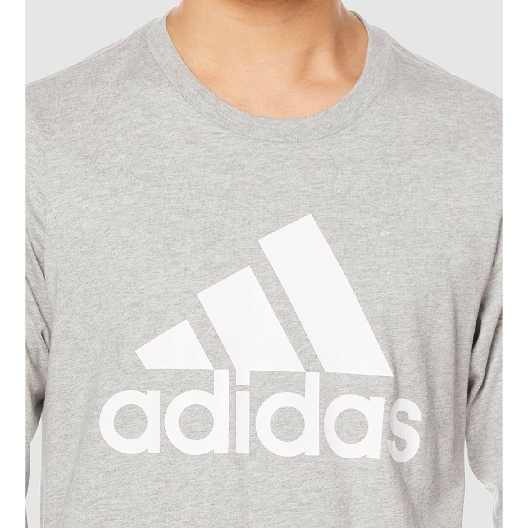 adidas(アディダス)の【 M グレー 新品 タグ付き 】 adidas アディダス 長袖 Tシャツ メンズのトップス(Tシャツ/カットソー(七分/長袖))の商品写真