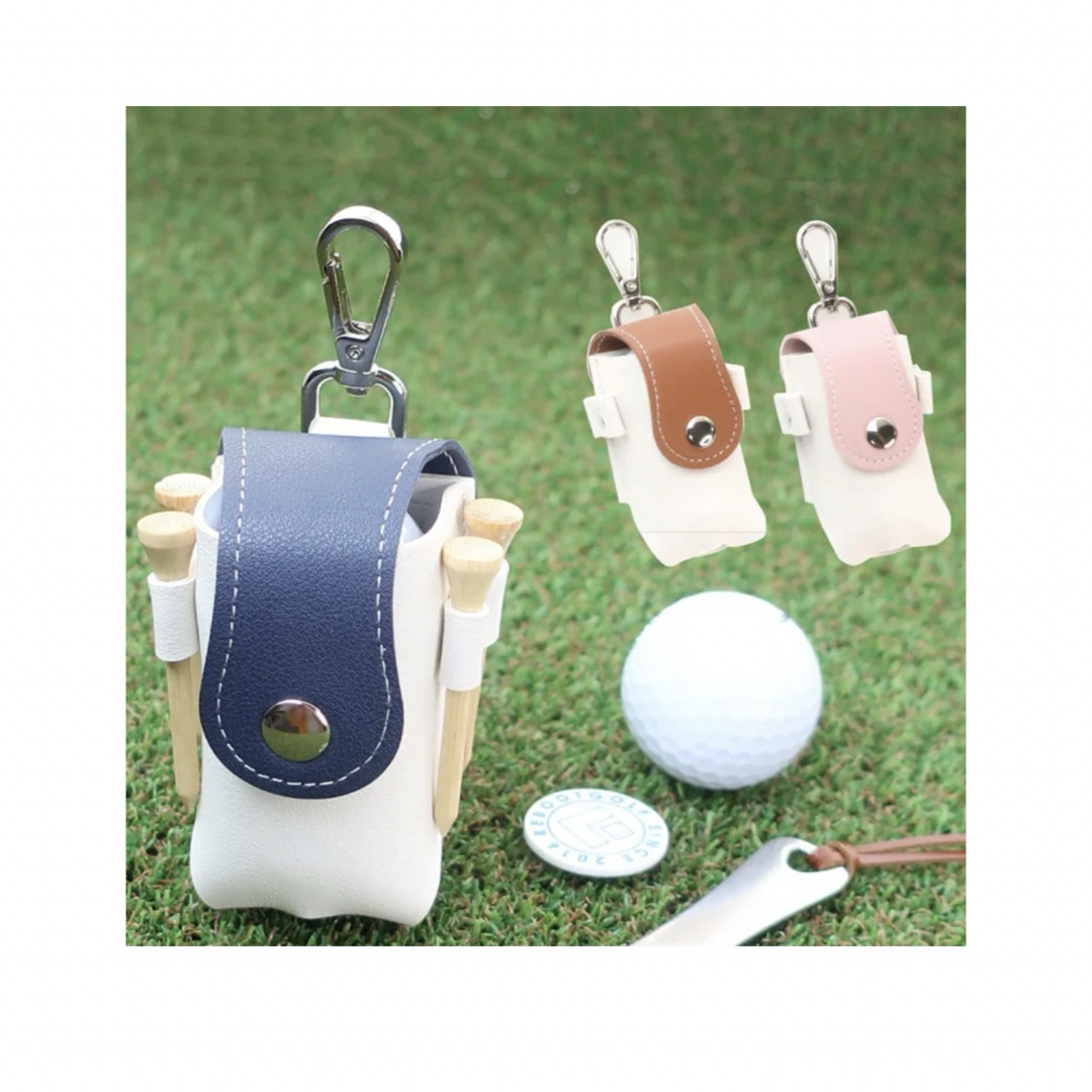 新品 ゴルフ ボールポーチ ボールケース ラウンド おしゃれ スポーツ/アウトドアのゴルフ(バッグ)の商品写真
