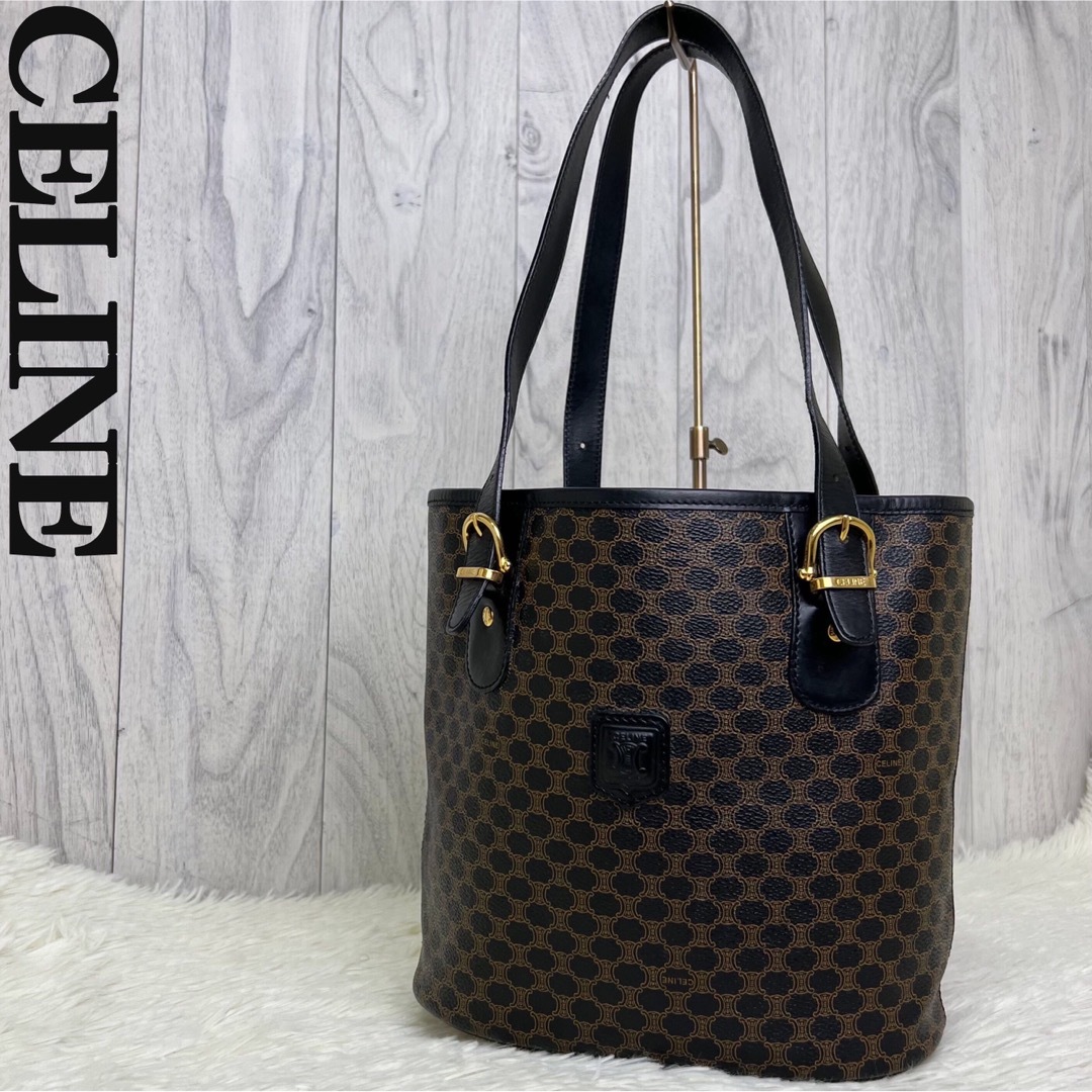 celine - 人気定番♡黒マカダム柄♡CELINE セリーヌ ショルダー トート