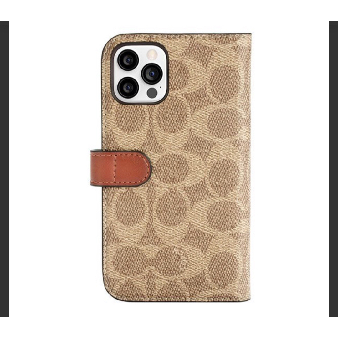 COACH(コーチ)の新品　COACH iPhone13 手帳型カバー シグネチャー　コーチ スマホ/家電/カメラのスマホアクセサリー(iPhoneケース)の商品写真