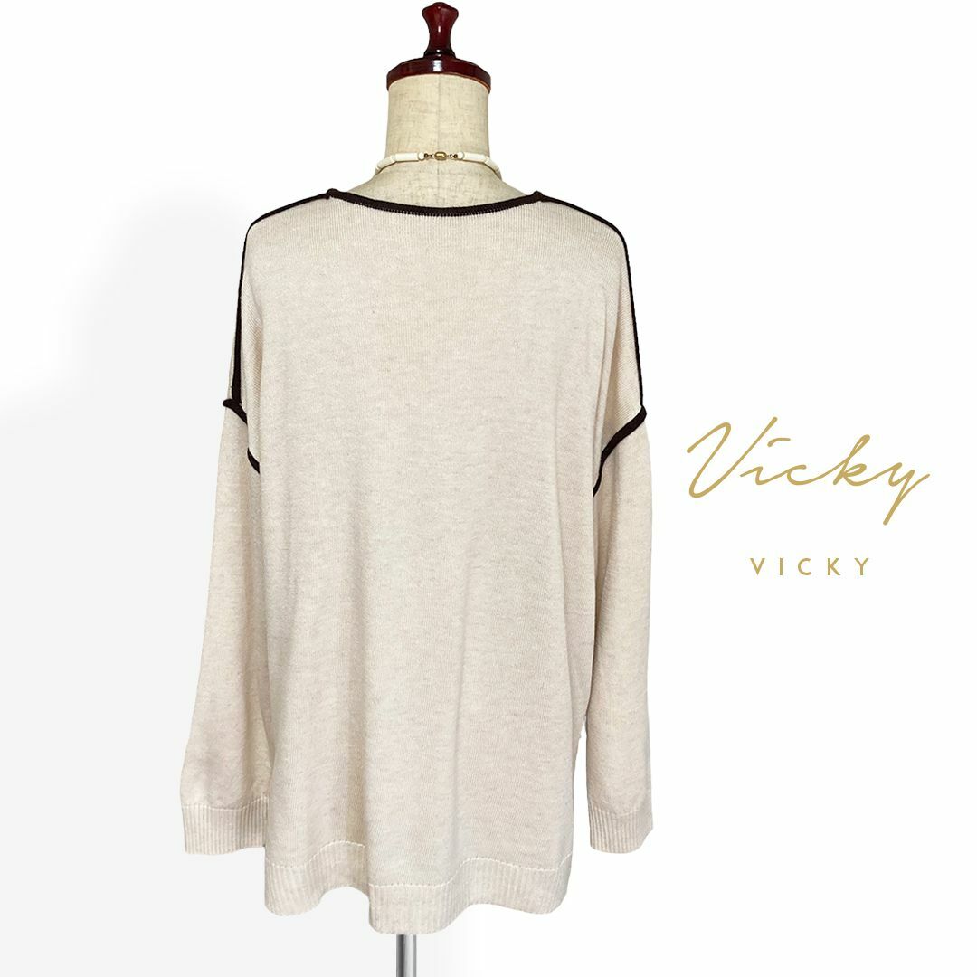 VICKY(ビッキー)のVICKY☆冬物ドロップショルダーVネックウールニット レディースのトップス(ニット/セーター)の商品写真