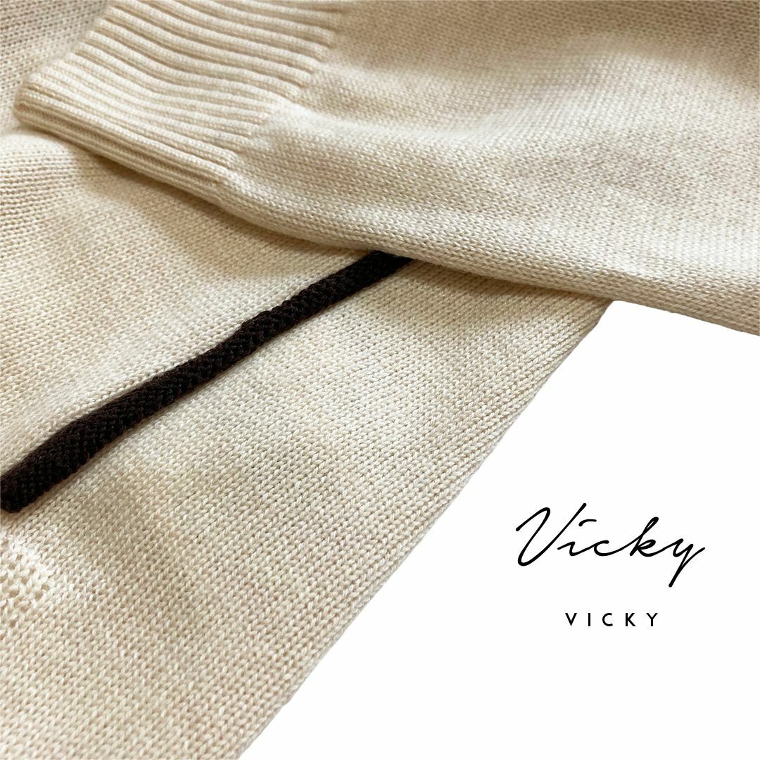 VICKY(ビッキー)のVICKY☆冬物ドロップショルダーVネックウールニット レディースのトップス(ニット/セーター)の商品写真