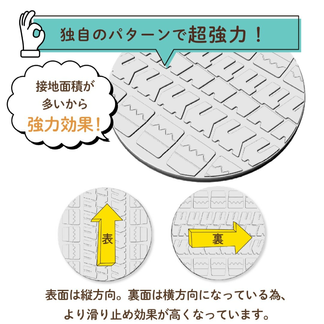 【新品】ソファ滑り止め　超強力 ソファぴた ステルス 丸型 ５cm ４枚入 インテリア/住まい/日用品のソファ/ソファベッド(その他)の商品写真