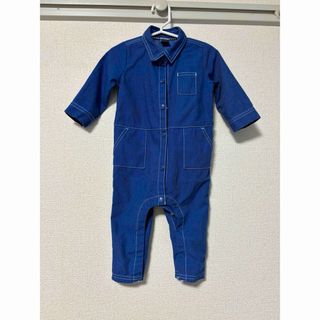 プチバトー(PETIT BATEAU)のプチバトー　デニムロンパース(ロンパース)