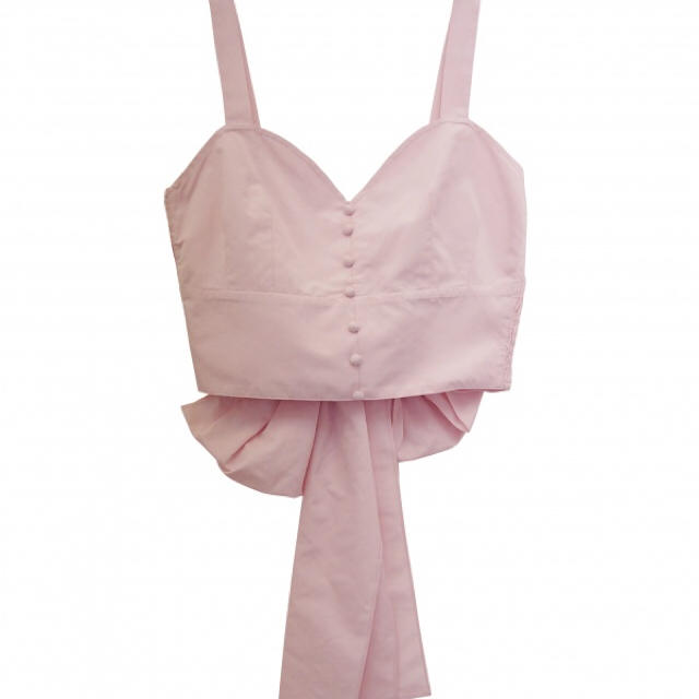 Honey mi Honey(ハニーミーハニー)のbackribbon taffeta camisole レディースのトップス(キャミソール)の商品写真