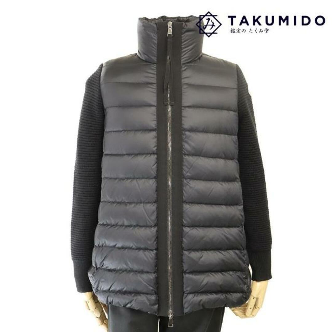 モンクレール ニット切り替えダウンジャケット 中古 ユニセックス サイズXS ブラック MONCLER 【中古】| ファッション ブランド 防寒  ウインター 黒 上着 アウター ABランク | フリマアプリ ラクマ