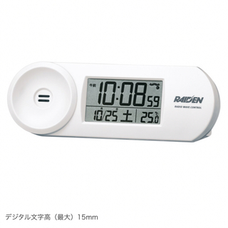 目覚まし時計 デジタル SEIKO セイコークロック 大音量 電波 湿度計 白(置時計)