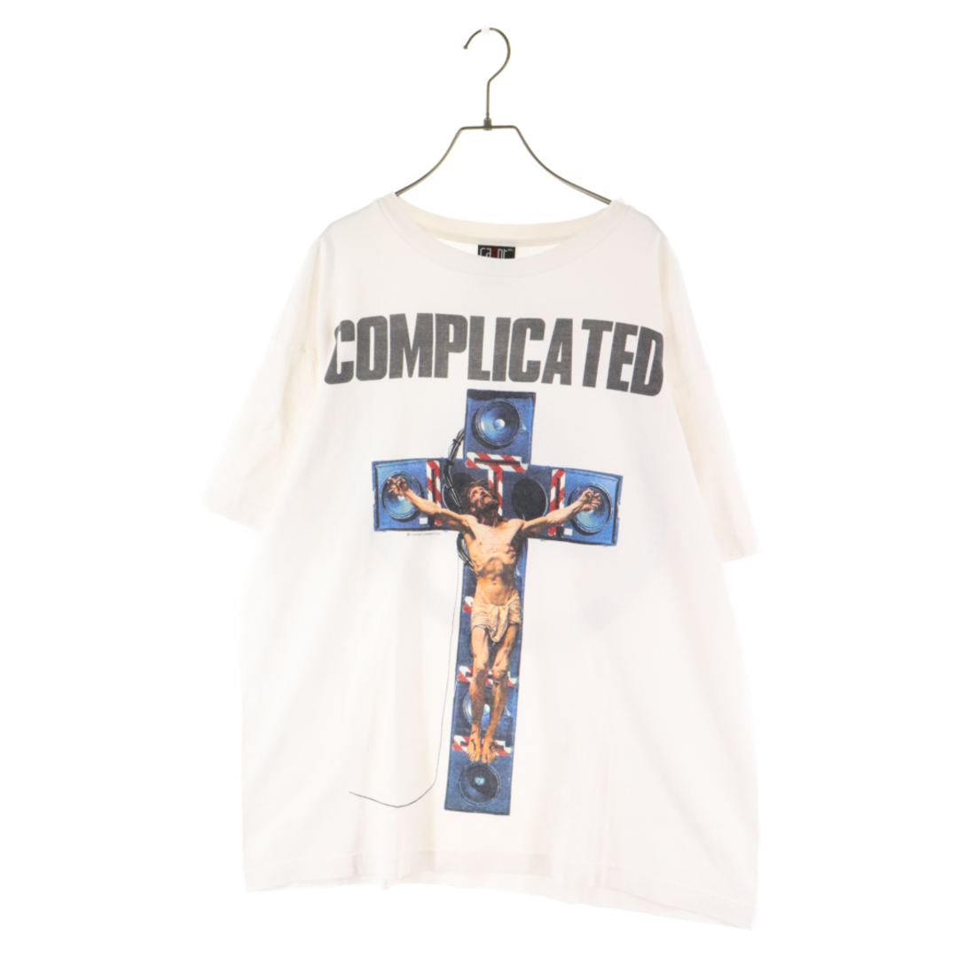 61センチ肩幅SAINT MICHAEL セントマイケル COMPLICATED S/S T-Shirt プリント クルーネック 半袖TシャツSM-A23-0000-C18 ホワイト