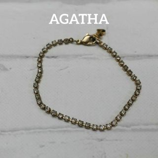 アガタ(AGATHA)の【匿名配送】 AGATHA アガタ ブレスレット ゴールド ラインストーン 2(ブレスレット/バングル)