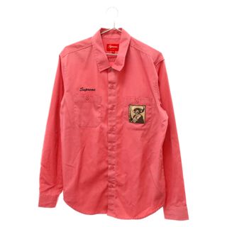 シュプリーム(Supreme)のSUPREME シュプリーム 17SS Zapata Work Shirt ザパタ グラフィックパッチ長袖ワークシャツ ピンク(シャツ)