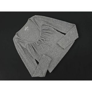 ホリスター(Hollister)のホリスター ギャザー リボン カットソー sizeS/グレー ◇■ レディース(カットソー(長袖/七分))