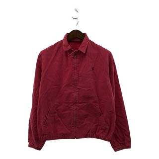 ポロラルフローレン(POLO RALPH LAUREN)の90年代 USA製 Polo by Ralph Lauren ポロ ラルフローレン スイングトップ カジュアル レッド (メンズ M) 中古 古着 P1685(その他)