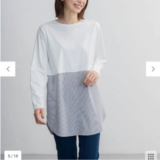 エニィファム(anyFAM)のanyfam シャツコンビテール　プルオーバー　Tシャツ(カットソー(長袖/七分))