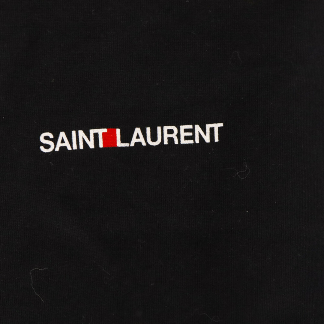 61センチ身幅SAINT LAURENT PARIS サンローランパリ 19AW SAINT LAURENT Logo S/S Tee 464572 YB2DQ サンローランロゴ ショートスリーブ コットン半袖Tシャツ カットソー ブラック