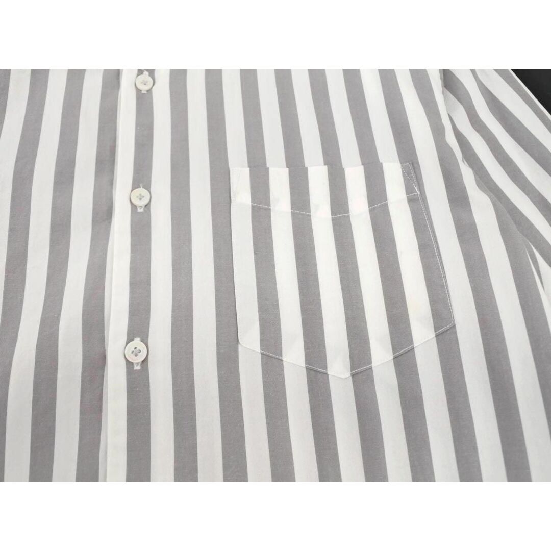 NICOLE(ニコル)のNICOLE ニコル MONSIEUR ストライプ 長袖 シャツ size48/白ｘグレー ◇■ メンズ メンズのトップス(シャツ)の商品写真