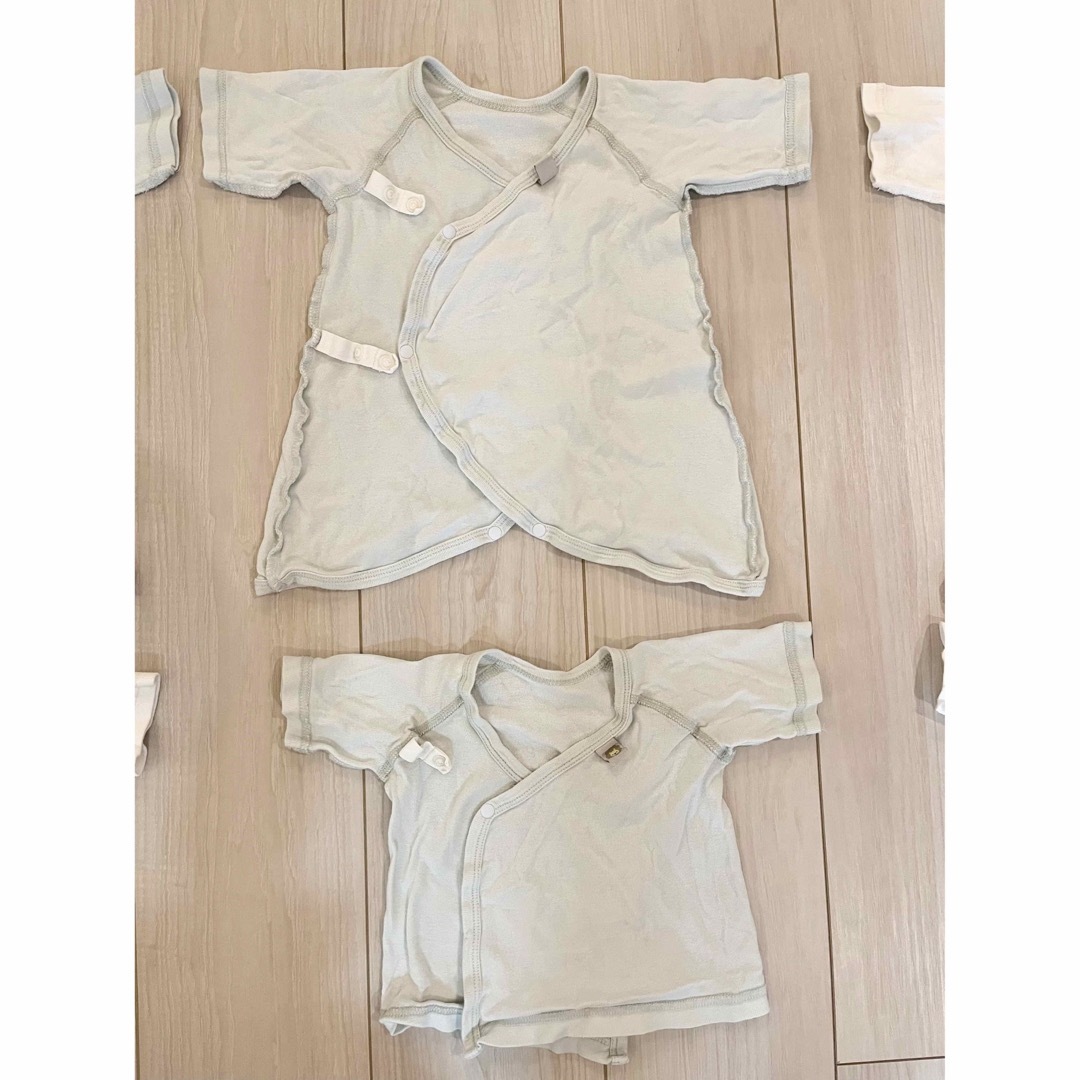 西松屋(ニシマツヤ)の新生児肌着セット　長肌着4枚　短肌着4枚 キッズ/ベビー/マタニティのベビー服(~85cm)(肌着/下着)の商品写真