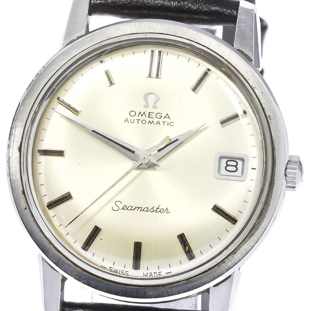 SS×革文字盤色オメガ OMEGA Ref.166.003 シーマスター Cal.565 デイト 自動巻き メンズ _784629