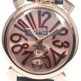 ガガミラノ(GaGa MILANO)のガガミラノ GaGa MILANO 5011.11S マヌアーレ48 スモールセコンド 手巻き メンズ 良品 保証書付き_785428(腕時計(アナログ))