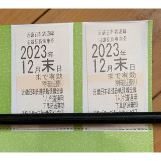 近鉄株主優待乗車券2枚☆12月末まで(鉄道乗車券)