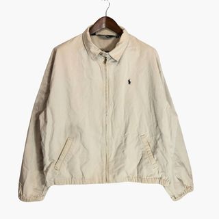 ポロラルフローレン(POLO RALPH LAUREN)の90年代 Polo by Ralph Lauren ポロ ラルフローレン コットン スイングトップ カジュアル ベージュ (メンズ XL) 中古 古着 P1828(その他)