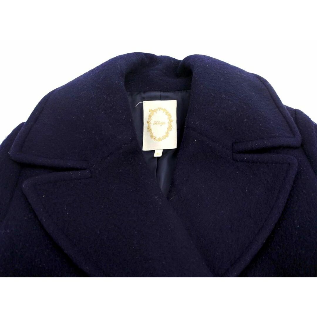 Khaju(カージュ)のKhaju カージュ ウール混 チェスター コート size36/紺 ◆■ レディース レディースのジャケット/アウター(チェスターコート)の商品写真