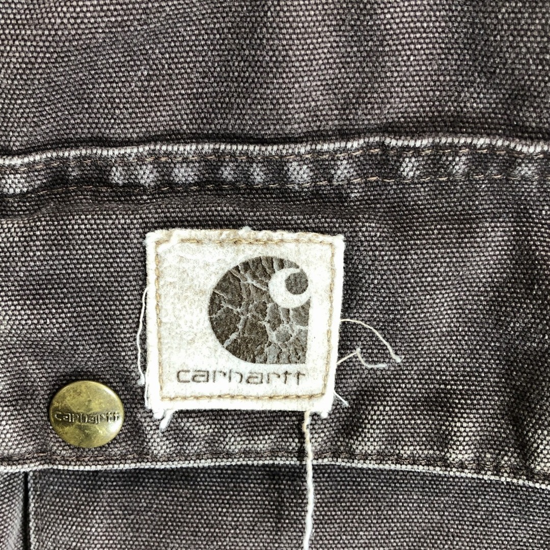 carhartt(カーハート)の90年代 USA製 Carhartt カーハート ダック ジャケット 防寒 カバーオール ウールブランケット ダークブラウン (メンズ XL) 中古 古着 P1839 メンズのジャケット/アウター(その他)の商品写真