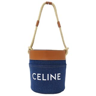 セリーヌ(celine)のセリーヌ CELINE バッグ レディース ブランド トートバッグ  デニム バケットバッグ ブルー ブラウン 2022年 秋冬モデル カジュアル 肩がけ おしゃれ 【中古】(トートバッグ)