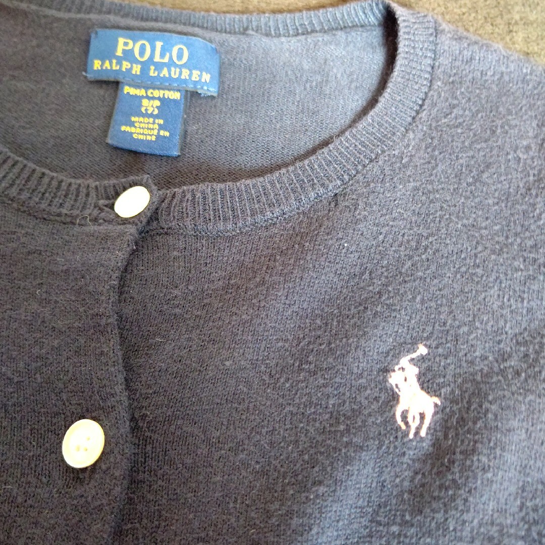 POLO RALPH LAUREN(ポロラルフローレン)のポロ・ラルフローレン　紺色カーディガン　１３０ キッズ/ベビー/マタニティのキッズ服女の子用(90cm~)(カーディガン)の商品写真